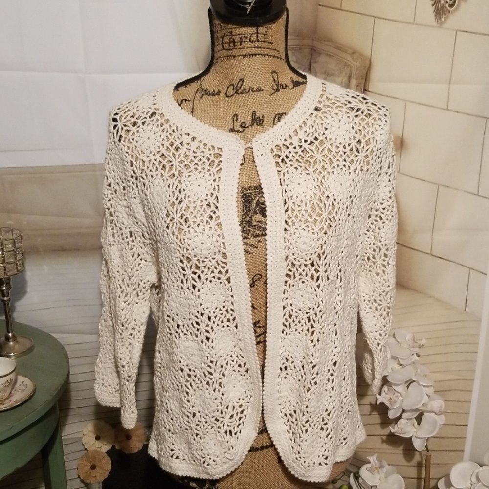 Josephine Chaus laced sweater 1X